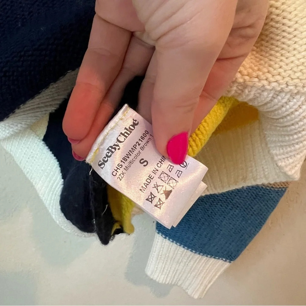See by Chloe Bright Sweater in Multicolor Brown - Picture 6 of 6
